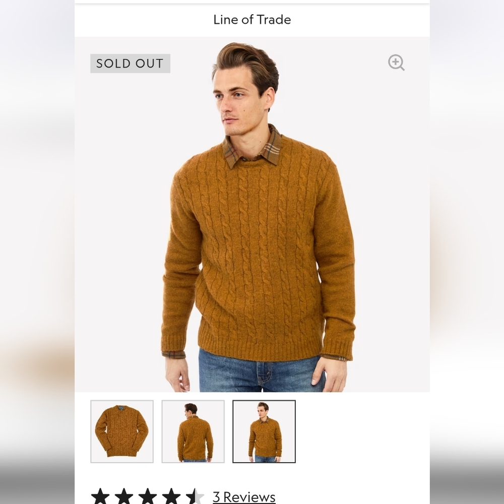 Line Of Trade Men's Gold Sweater